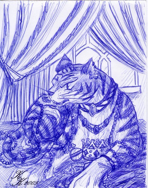 blue tiger by silver_dragicorn