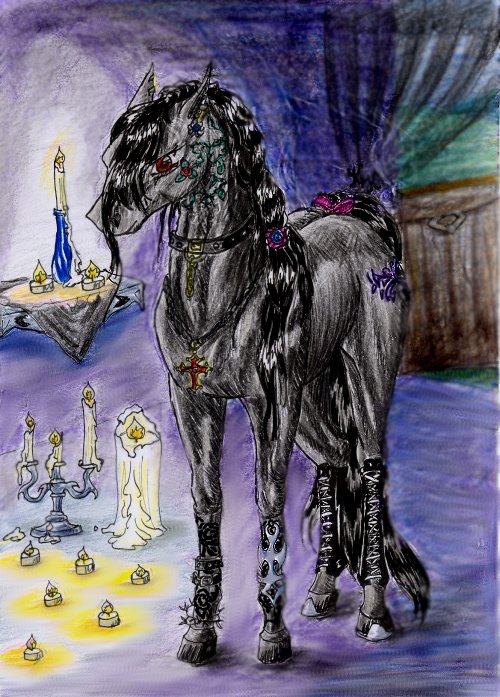 gothik horse by silver_dragicorn