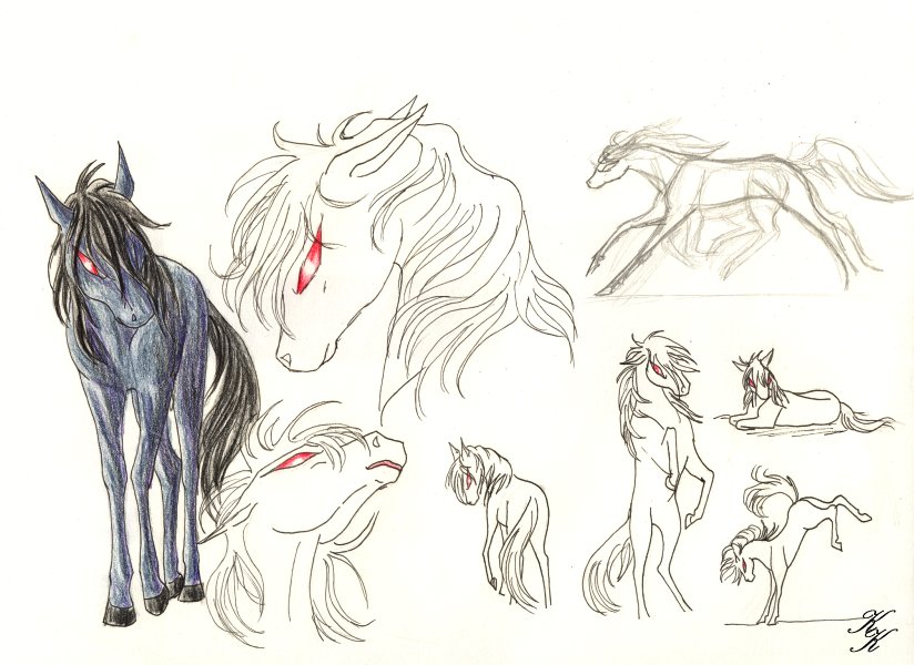 shadow-horse by silver_dragicorn