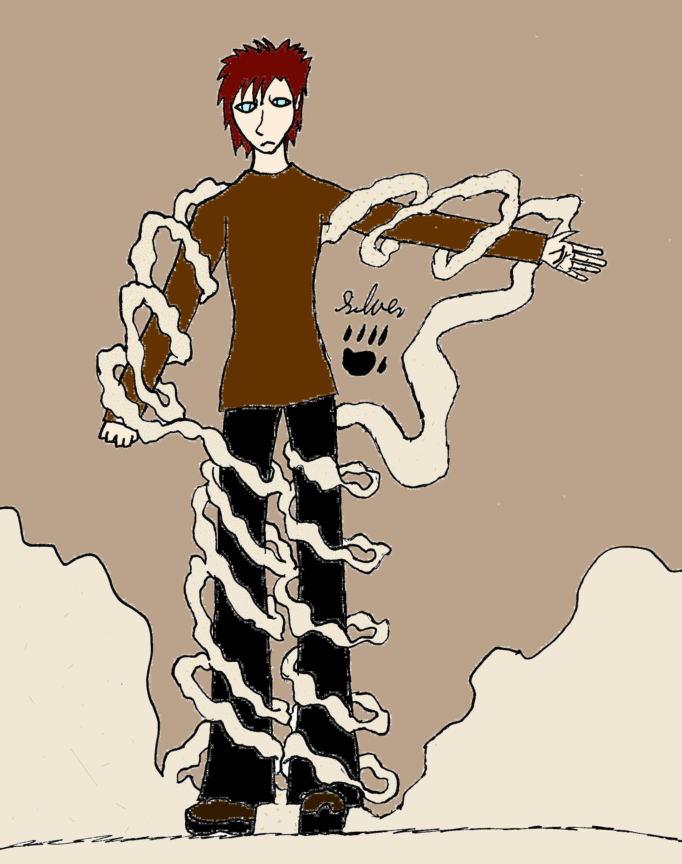 Gaara of the Sand by silver_the_wolf