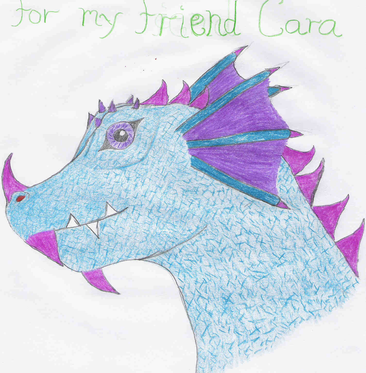 Ice dragon for a friend by silvereye