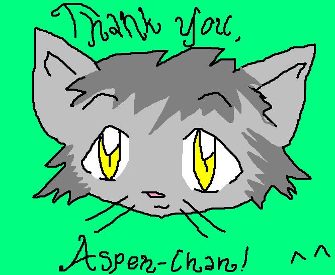 Thank you, Aspen-Chan! by silverfox
