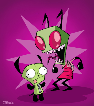 Zim and Gir by silvermay
