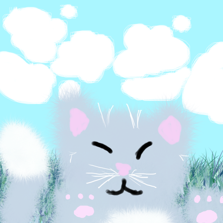 Kitten in blue-grass kentucky by silverstream