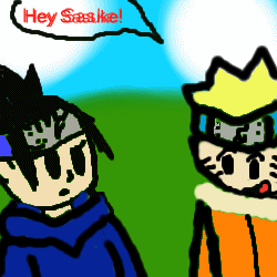 Naruto and sasuke talking by silverstream