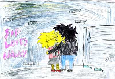 Lisa &amp; Nelson as Sid &amp; Nancy by simpsonsfanone