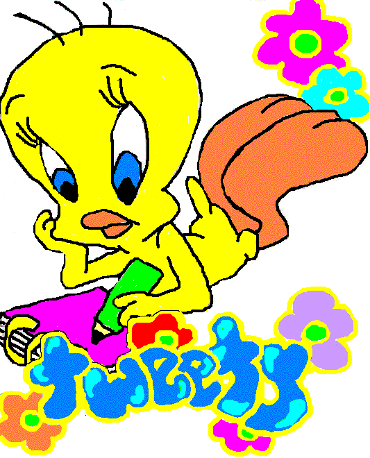 Tweety Bird (coloured) by sketchy_kitty