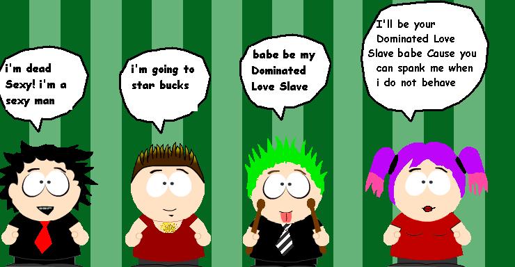 Green Day as South park guys 2 by sliver_puppy20