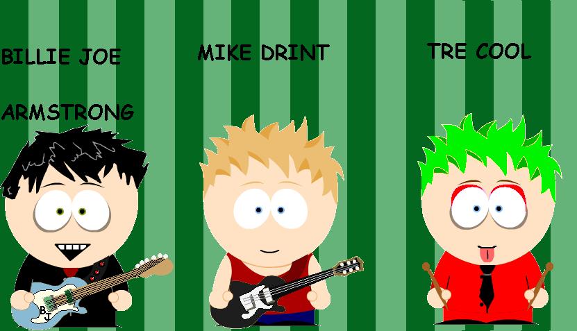 Green Day as South park guys 3 by sliver_puppy20