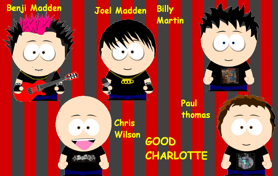 Good Charlotte as south parkers by sliver_puppy20