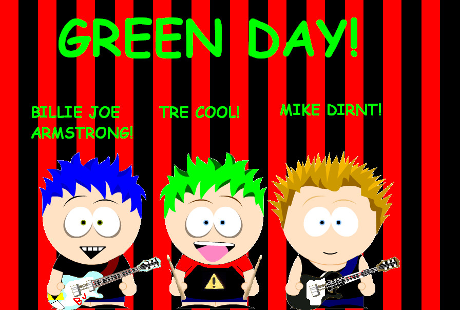 Green Day as south parkers by sliver_puppy20