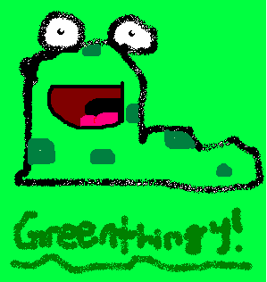 greenthingy my petpet by slorgANDpoogle