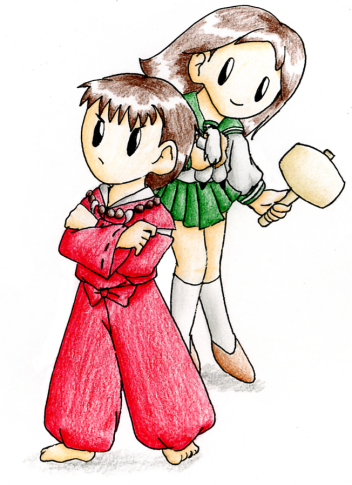 Ice Climbers as Inuyasha Characters by smashsweetie