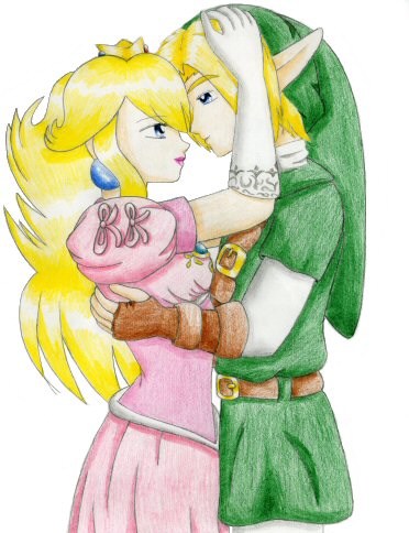 Peach + Link by smashsweetie