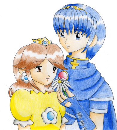 Daisy and Marth for Veporion_gurl by smashsweetie
