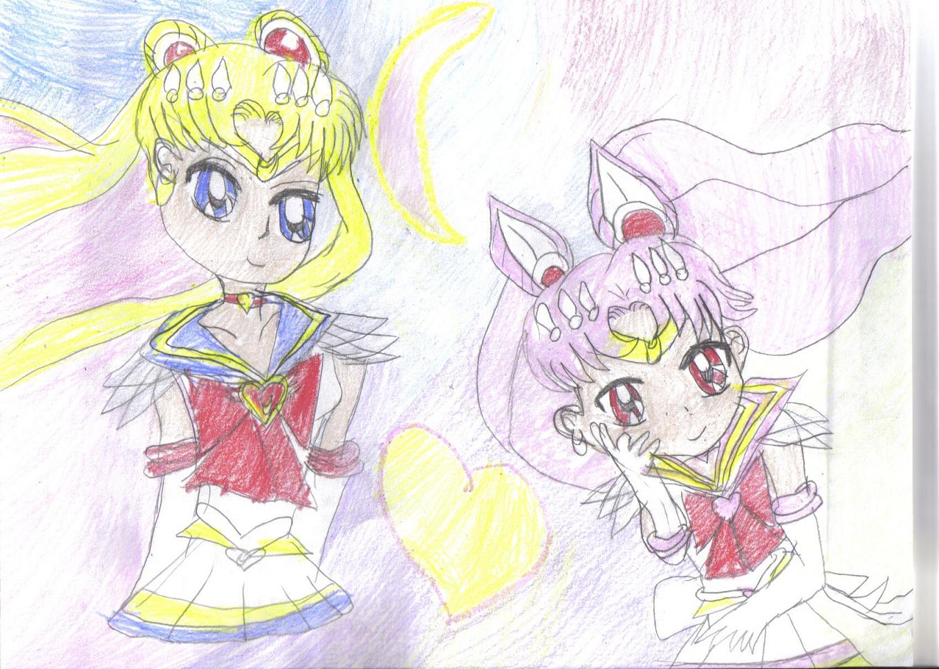 !Sailor Moon and Mini Moon! by smurifit