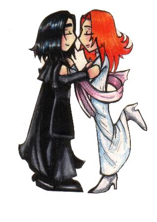snape and lily chibis by snapesnogger