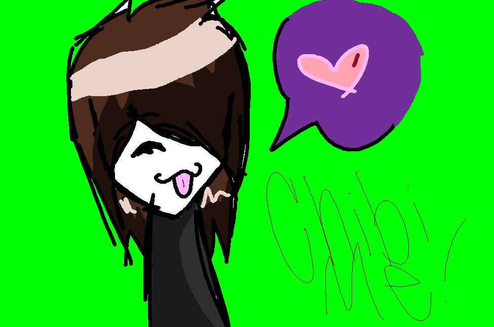 doodle chibi of me thing. my hair is to long D: by snowieXchan