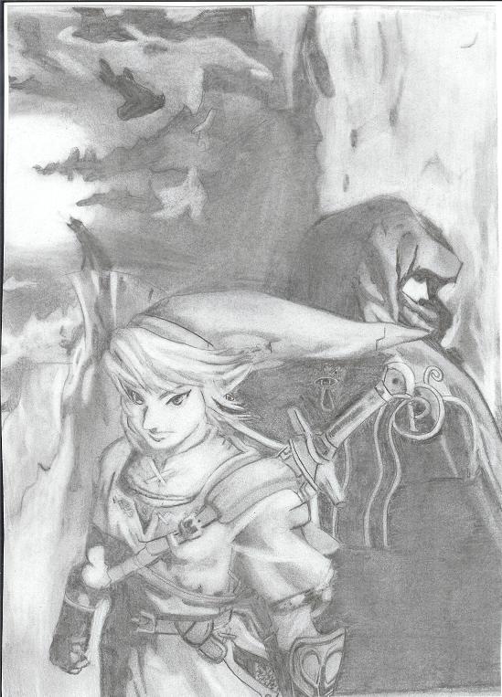 Link and Zelda by snwboardgirl