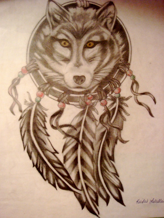 Wolf and Dream Catcher by snwboardgirl