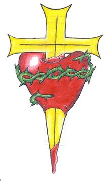 Sacred Heart Cross by soldadoporvida