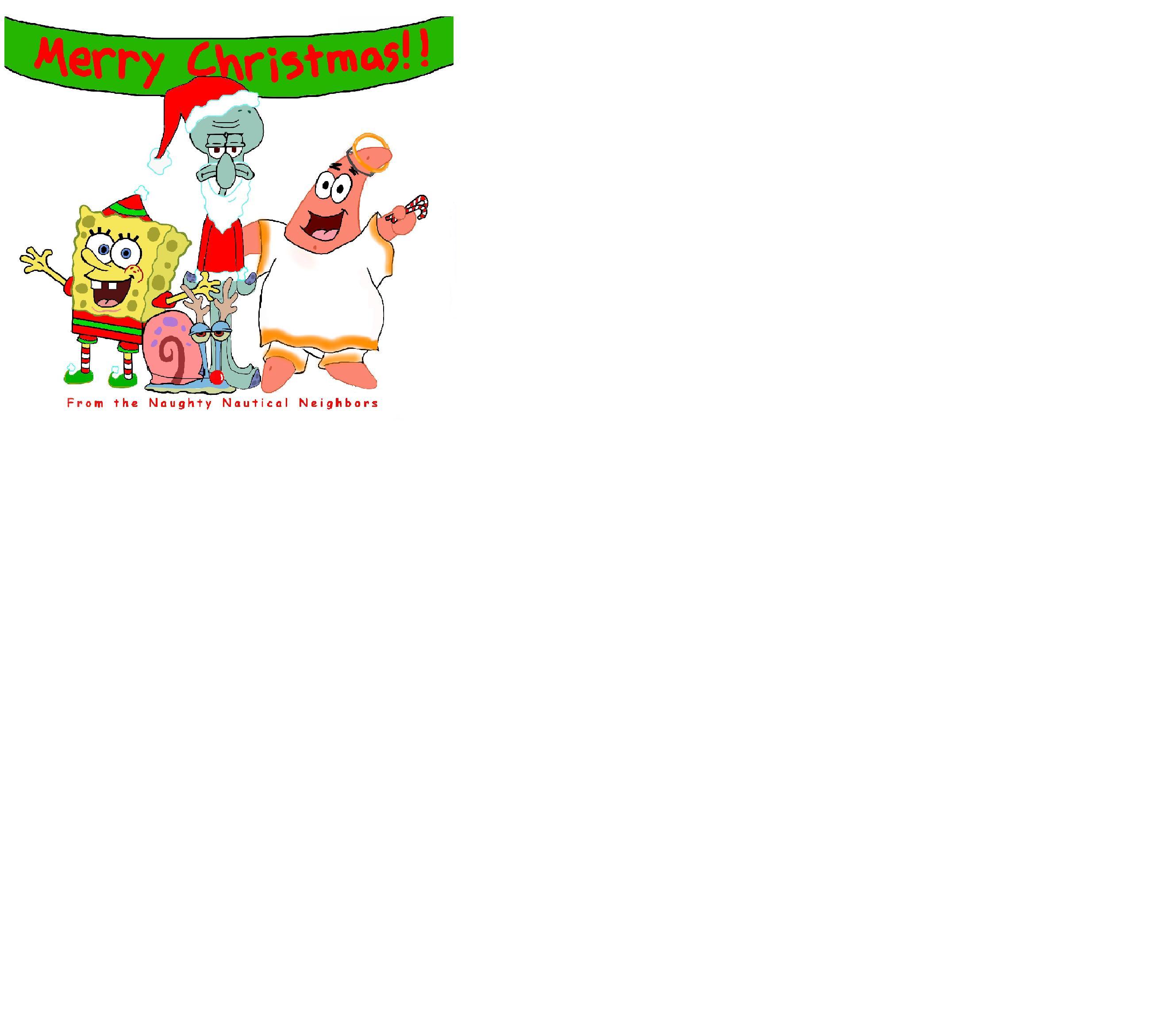 Spongebob Christmas card by songofthelioness