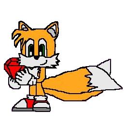 Tails with Chaos Emerald by sonic_fan_4