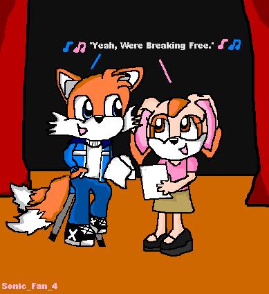 High School Muiscal?  Tails and Cream are Troy and Gabriella. by sonic_fan_4