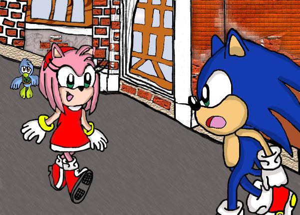 Sonic Adventure - Sonic &amp; Amy by sonic_fan_4
