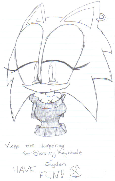 Virgo The Hedgehog (for BlazingKeyblade) by sonicbabe5