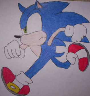 Sonic running by sonicpuppylover18