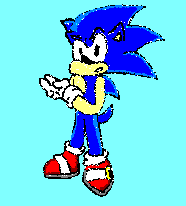 Sonic spray paint- MS paint by sonicpuppylover18