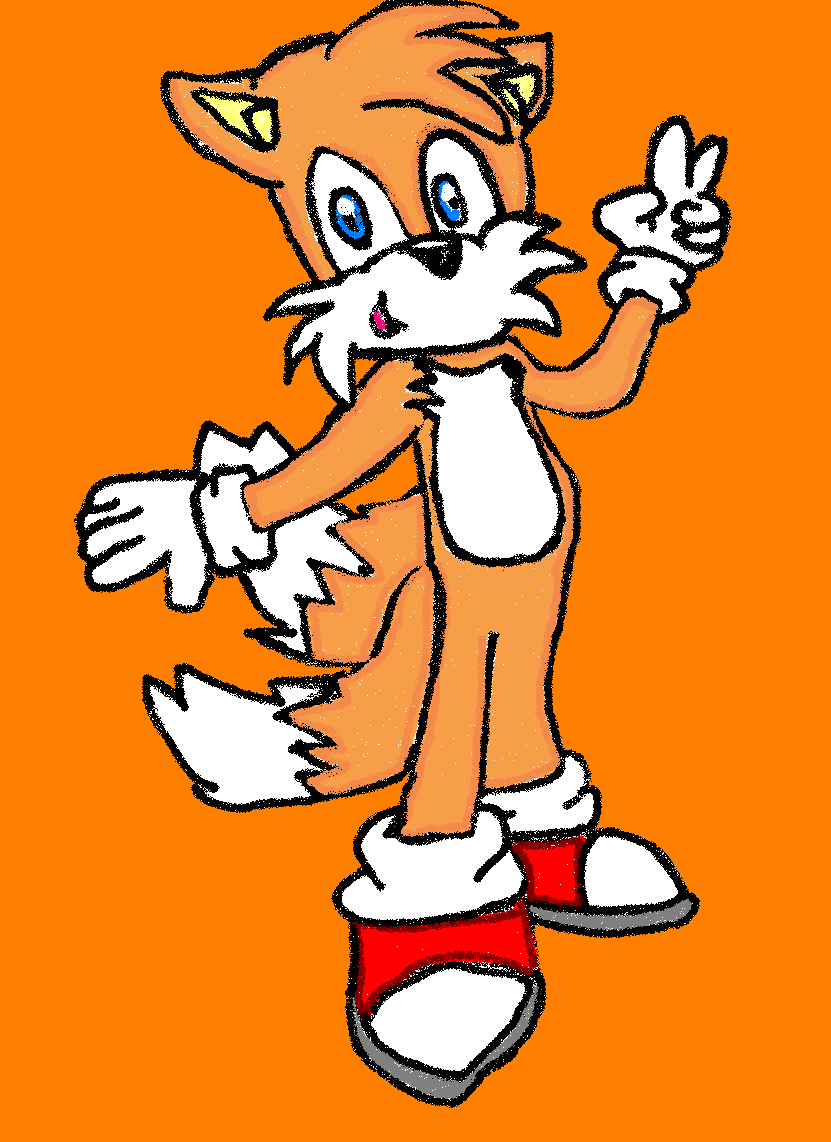 Tails spray paint- MS paint by sonicpuppylover18