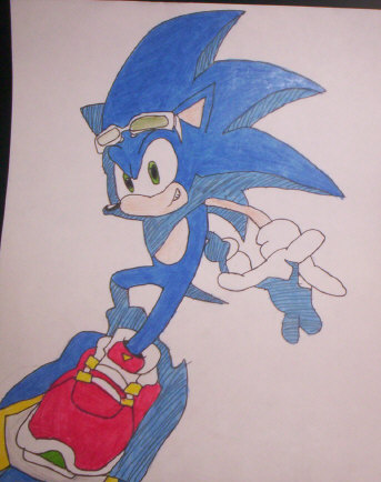Sonic Riding by sonicpuppylover18