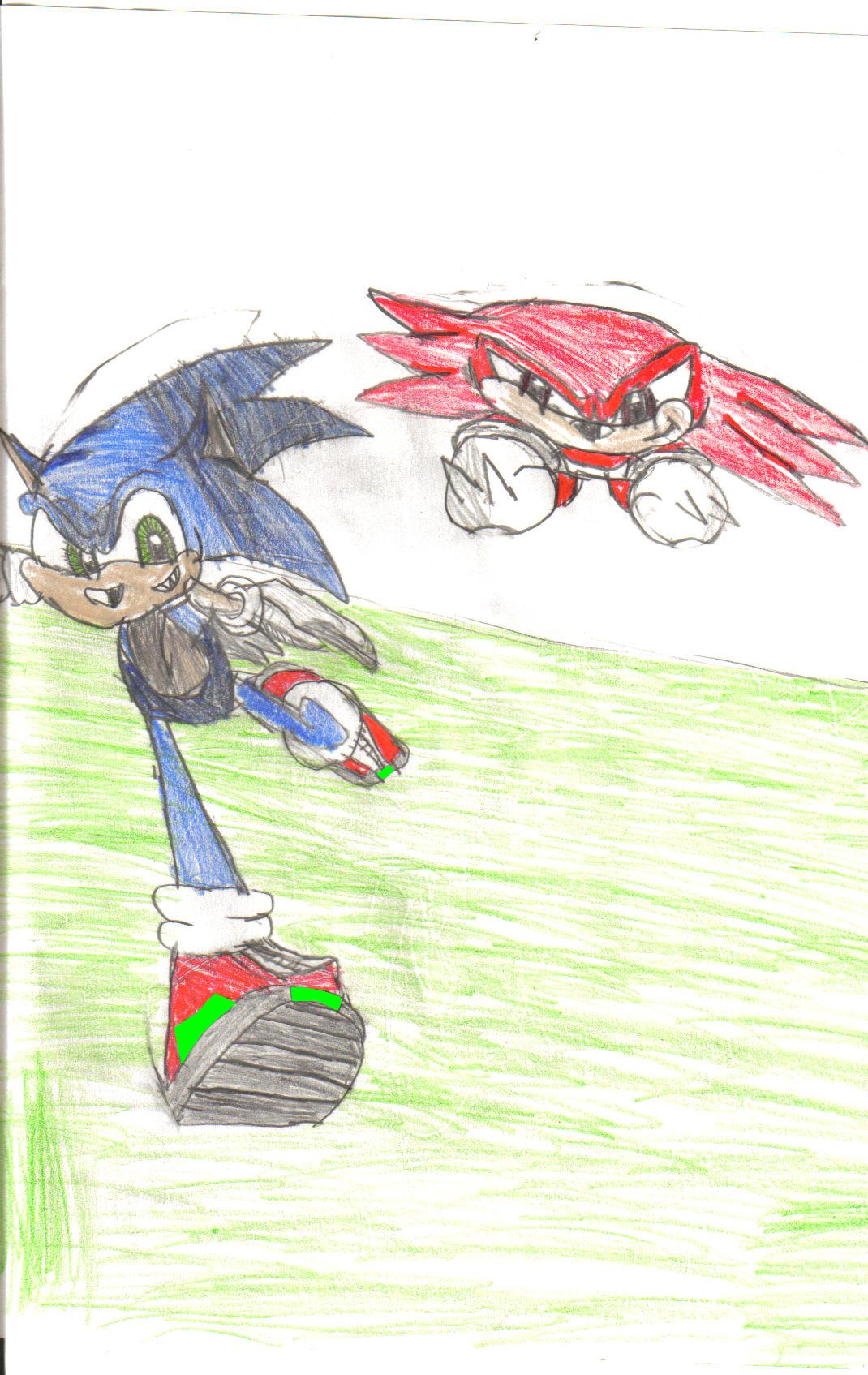 sonic and knux(request from sonicknuxfans) by sonicspeed619