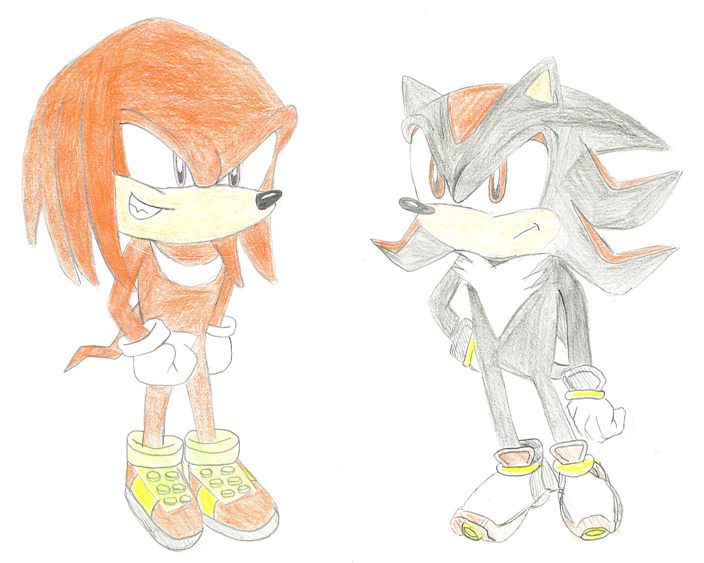 Shadow and Knux (requested by ULFSTH) by sonicsusie
