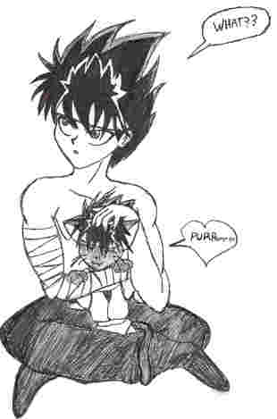 Hiei and his Kitty =^^= by soniks_girl