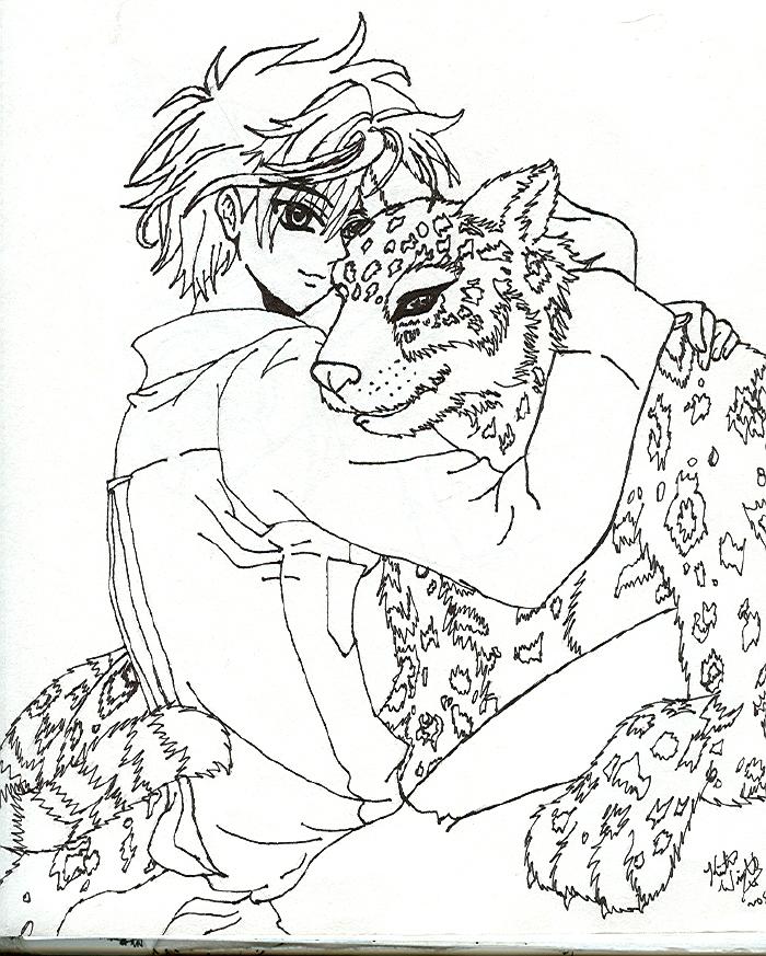 Kamui and a Jaguar by soniks_girl