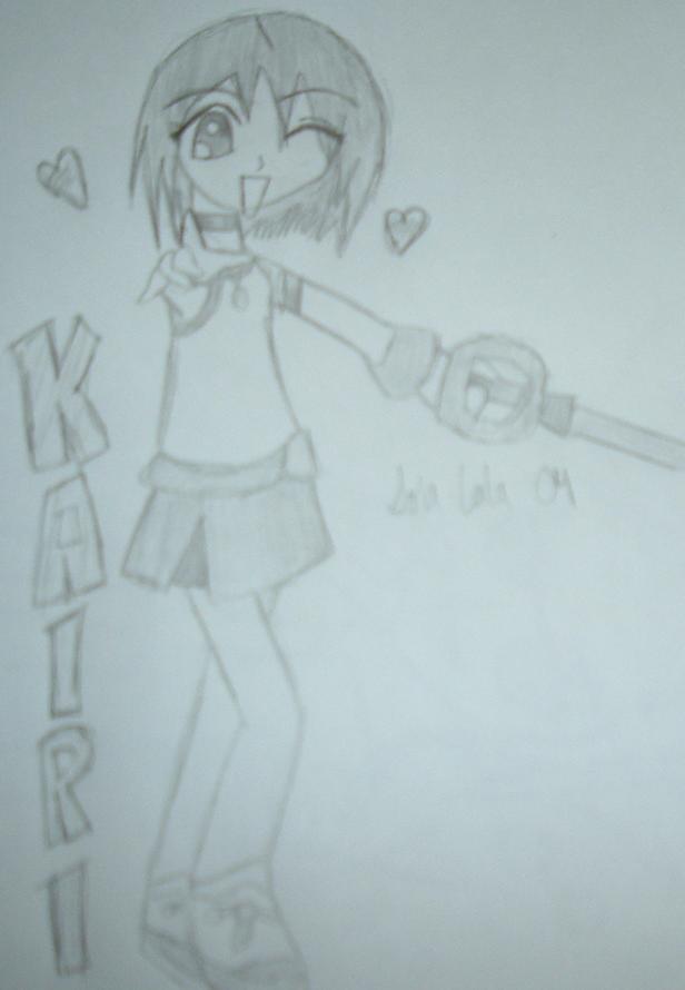 Kairi and teh Keyblade of your doom! >XD by sora_lala