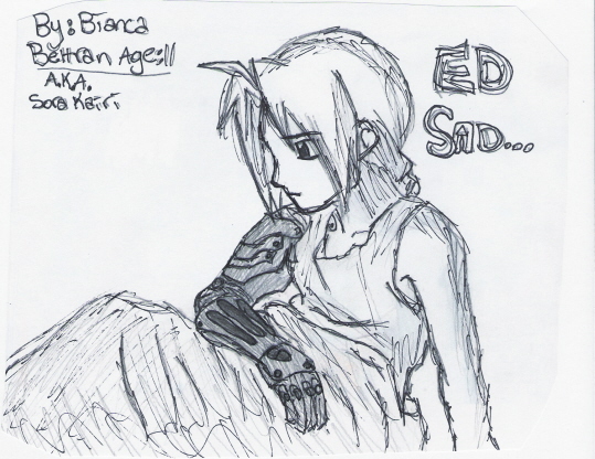 Sad Ed.....  (sketch) by sorakairi