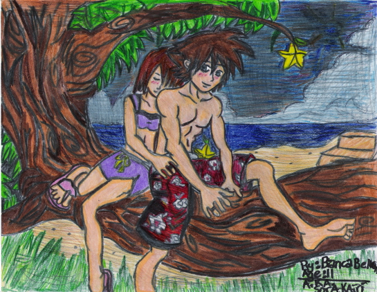 Romance At Night....(Kairi + Sora) by sorakairi