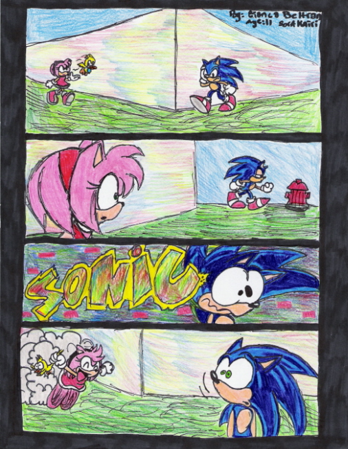 Poor Sonic  -.-' *Sonic+Amy* COMIC!! by sorakairi