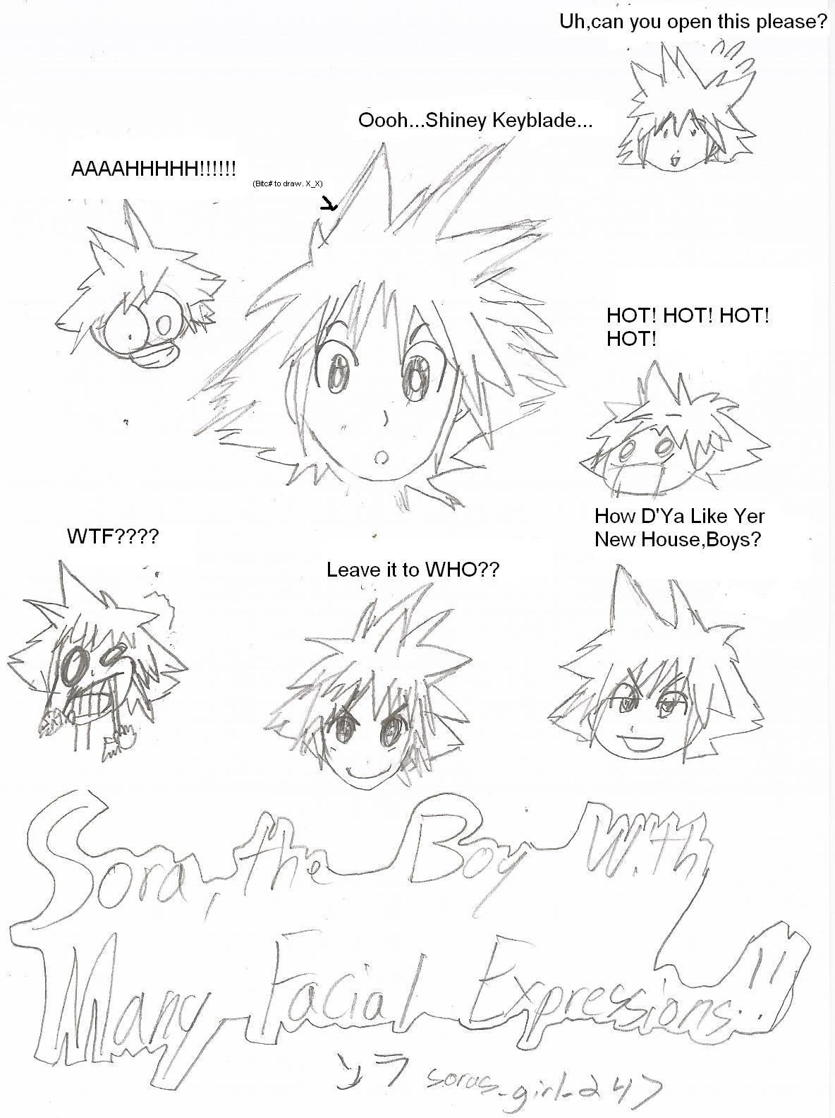 Sora,The Boy with Many Facial Expressions! by soras_girl_247