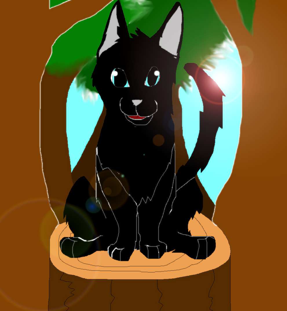 Black kitten-Zanna by sparktail