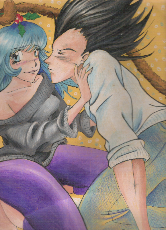 Holidays: Bulma and Vejita by spicysteweddemon