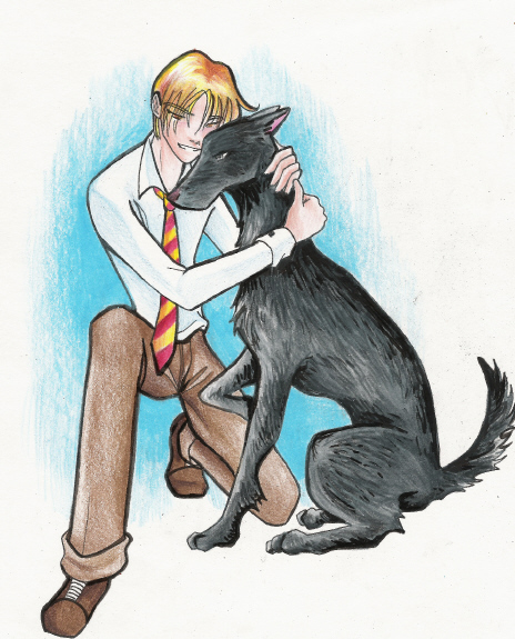 Padfoot and Moony by spicysteweddemon