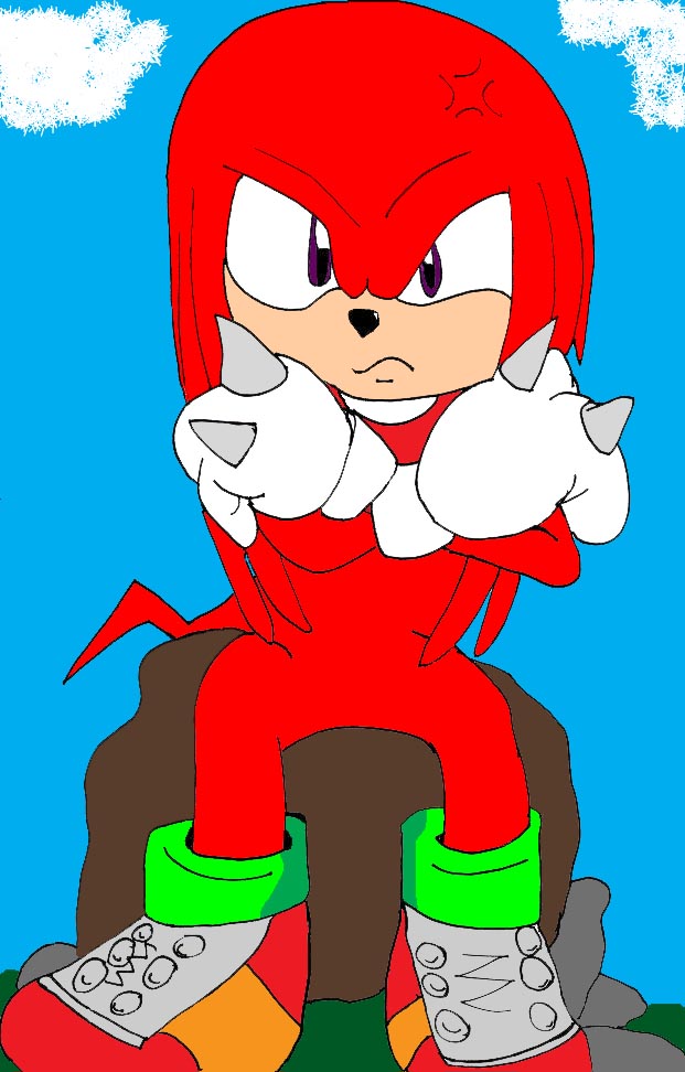 Knuckles in color by spikedkitty