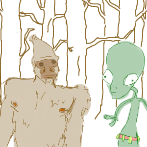 Bigfoot and Alien Bob by spootdemon