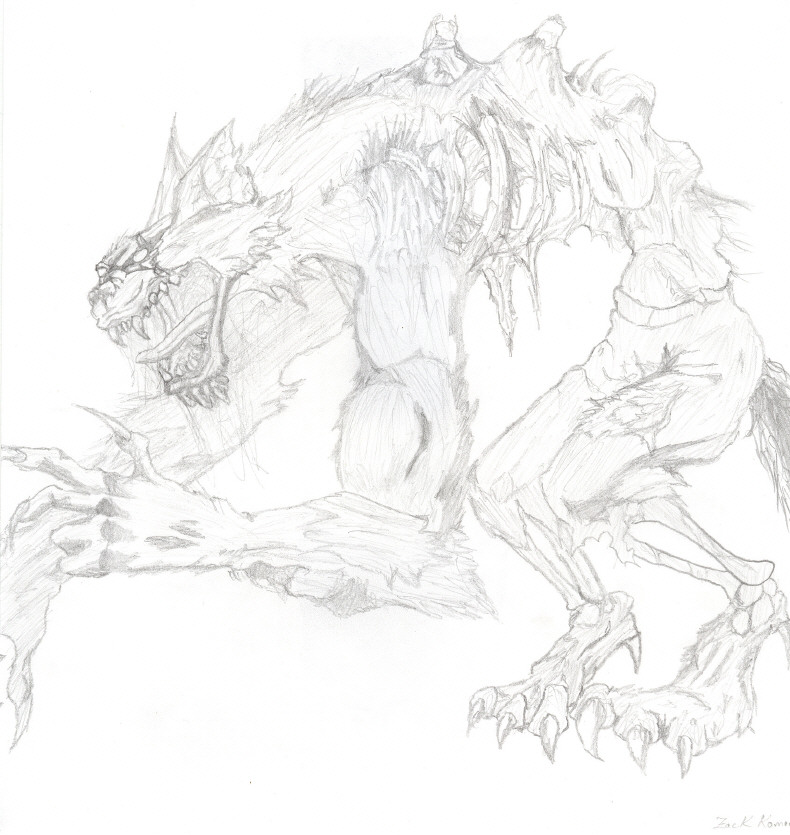 ZAK!!! Warcraft Warewolf by squirrel_destroyer2000