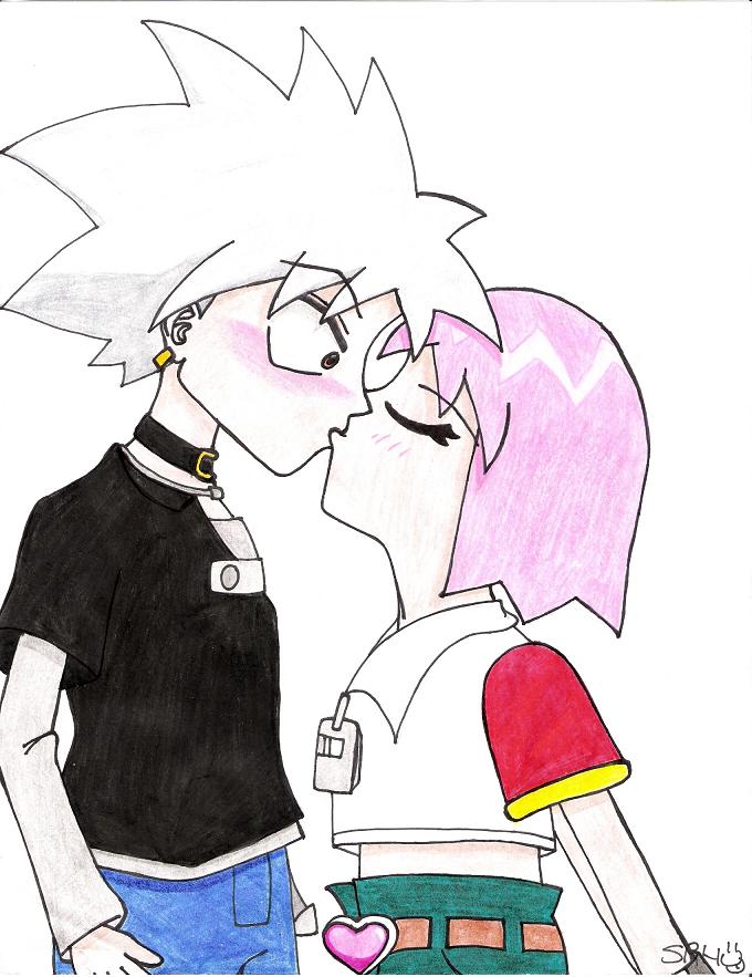 OMG teh kiss by srhthehedgehog